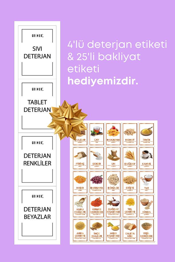 2 Adet Mega Boy Sızdırmaz Depolama Sıvı Toz Deterjan Saklama Kutusu- Ölçekli Deterjan Kutusu 2800 ml - 4