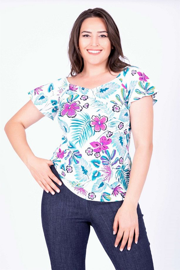 Damla Yaka Tişört - 1