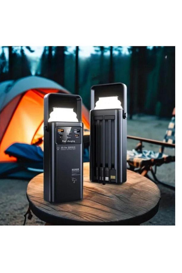 40.000 Mah Pd 22.5w 3.0 Hızlı Şarj Gerçek 40.000 Mah Taşınabilir Çoklu Kablolu Iphone Android Uyumlu - 1