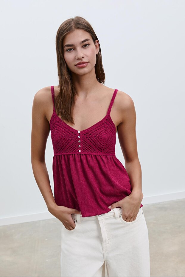 Volanlı Tığ İşi Üst - 2