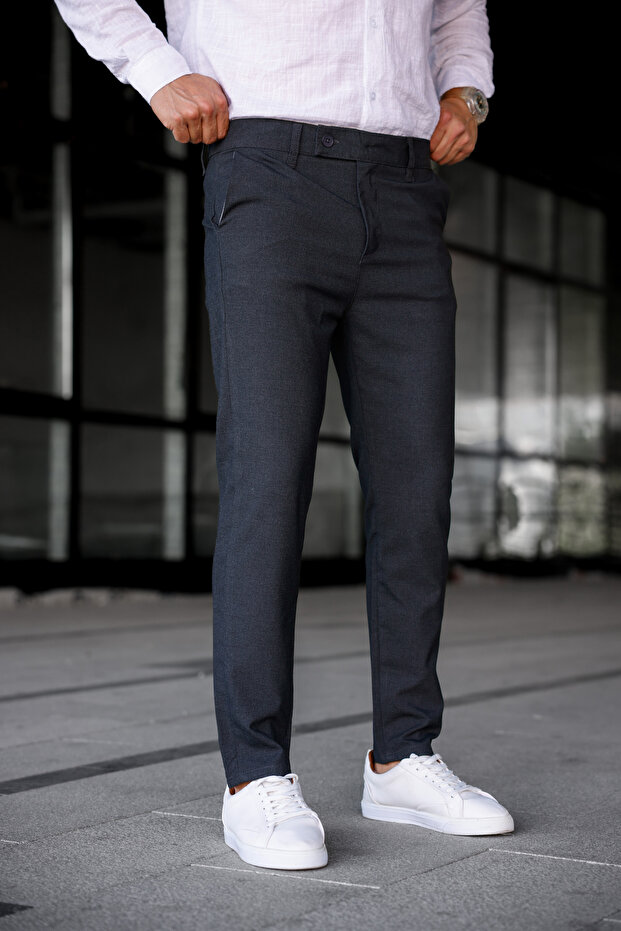 Men's Quality Stretchy Lycra Ankle Length Relaxed Fit Slim Fit Fabric Pants