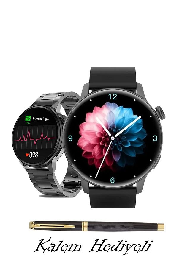 SK32 MAX AMOLED EKRANLI AKILLI SAAT KALEM HEDİYELİ - 1