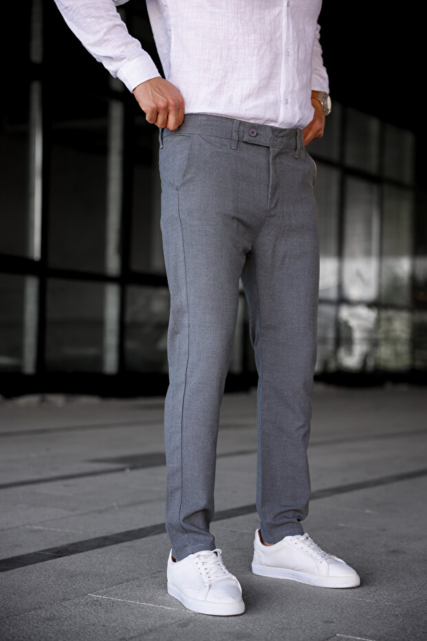 Men's Quality Stretchy Lycra Ankle Length Relaxed Fit Slim Fit Fabric Pants