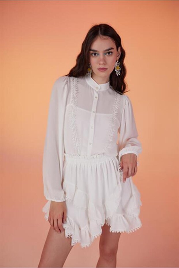 Pixie Gömlek Beyaz - 4