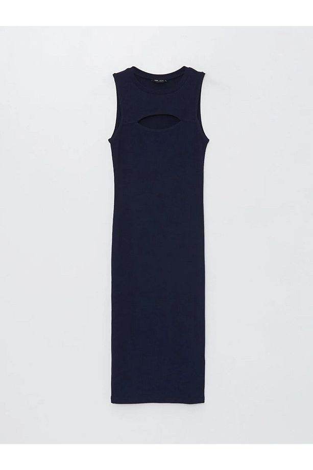 Lcw Casual Bisiklet Yaka Pencere Detaylı Kadın Elbise - 1
