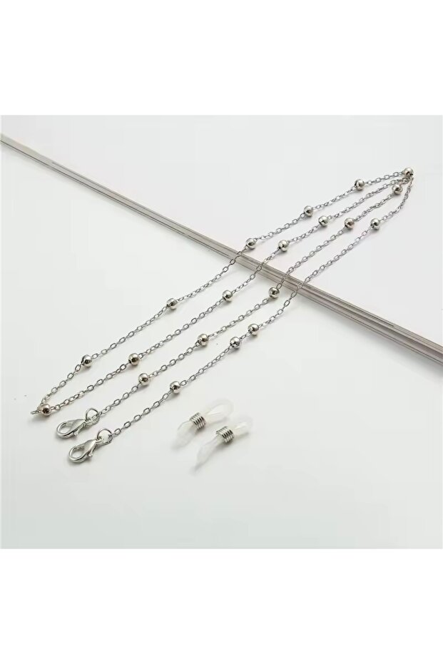 Silver Color Glasses Chain with Topcuk Guaranteed Not to Tarnish