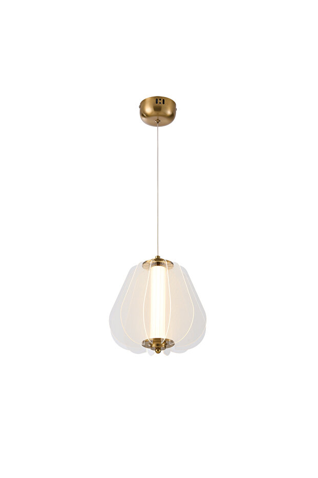 Hopps 18 Watt 3000K Elips Bakır Tekli Led Sarkıt Avize - 3