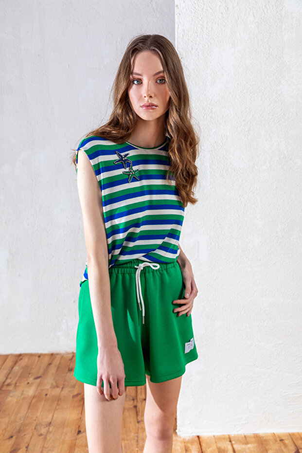 25YŞ017 BELİ LASTİKLİ ŞORT - 1