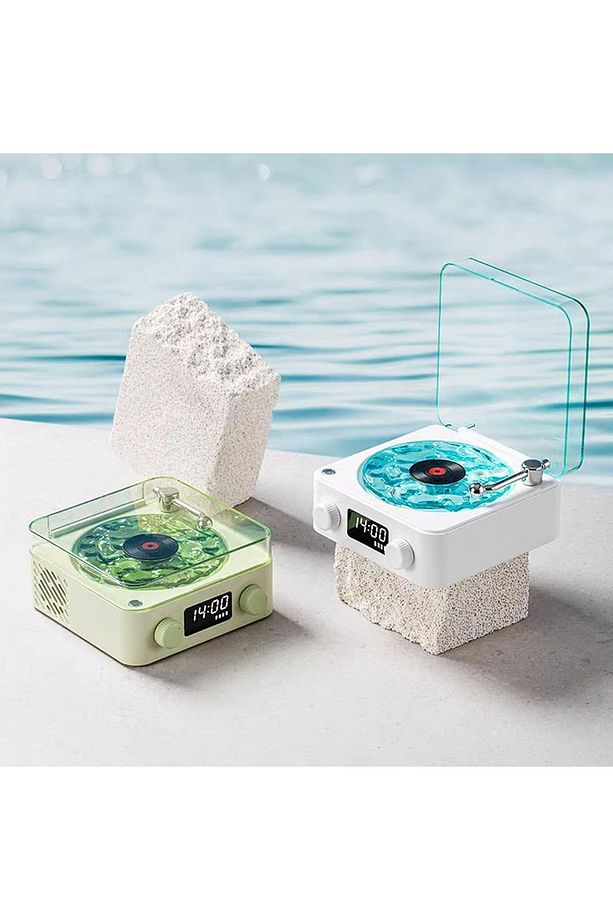 Nostaljik Plak Çalar Rgb Bluetooth 3d Ses Dalgası Retro Müzik Plak Çalar - 1