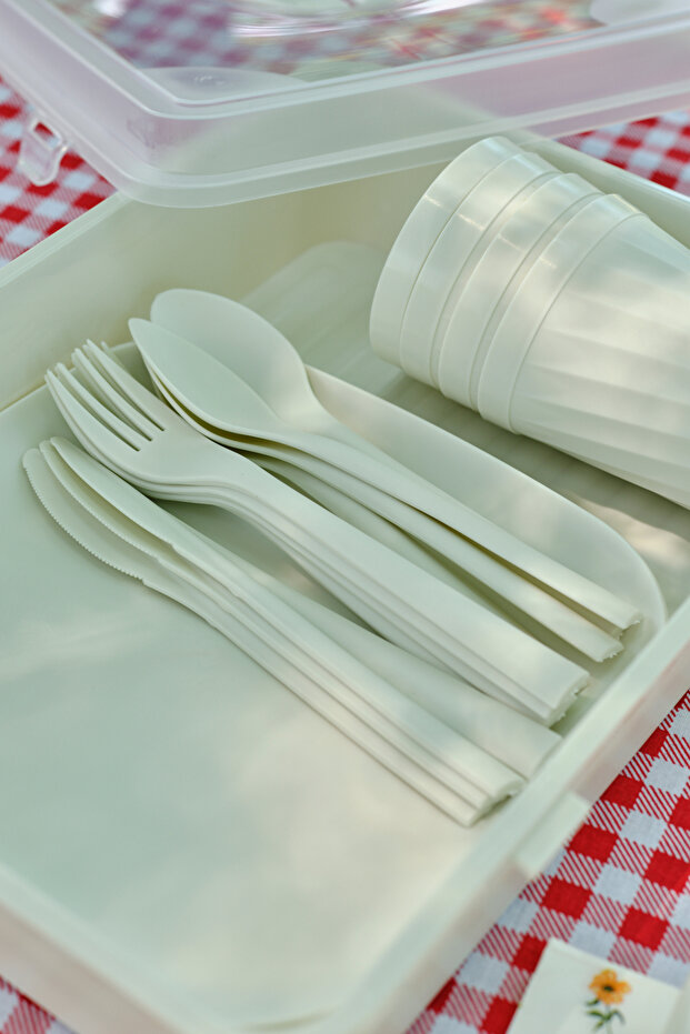 Container Rocca 32 Parça Piknik Seti Krem - 3