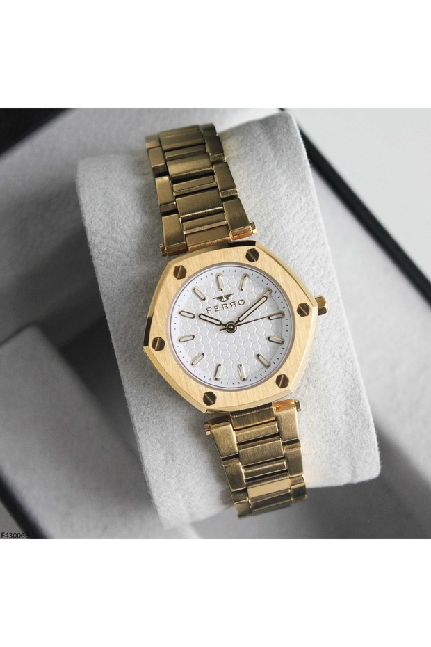 F43006B Women's Wrist Watch with Steel Band