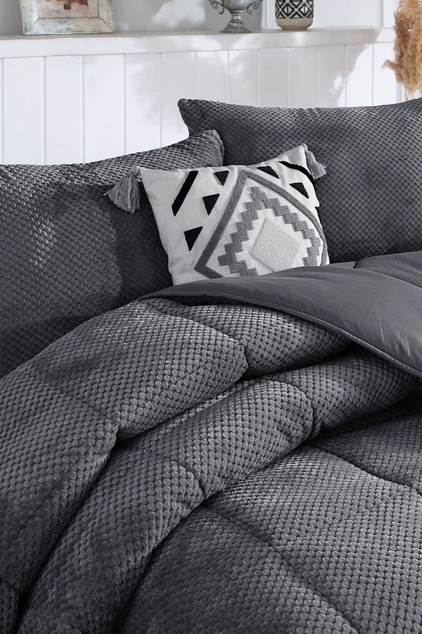 Luis Comfort Set Tek Kişilik (155x215 cm) Antrasit - 4