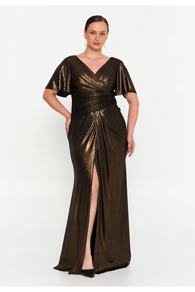 6036SIM LAME SİMLİ ELBİSE - 1