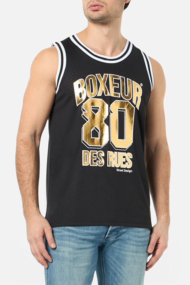 Canotta Basketball Black-Gold