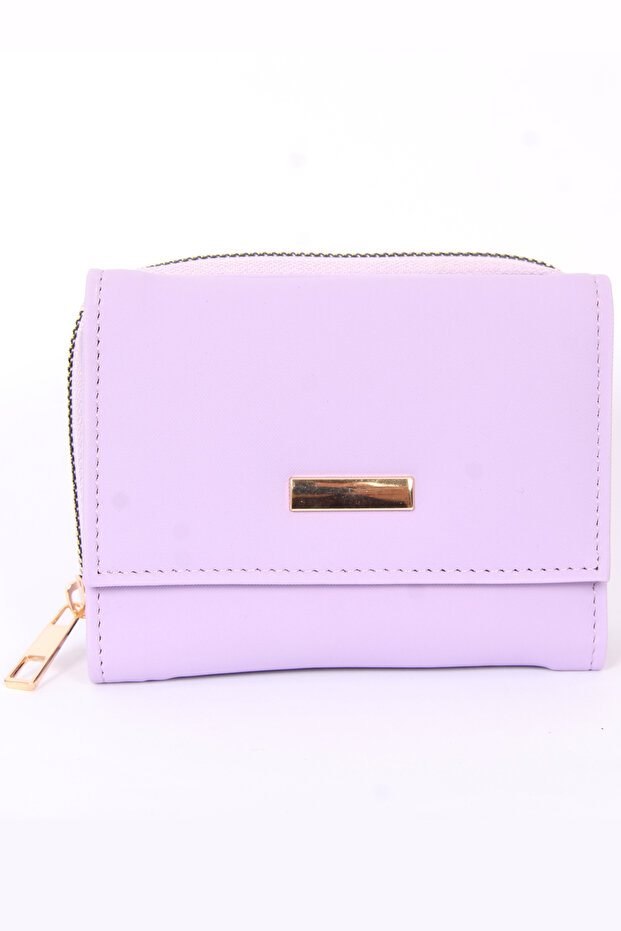 Women's Colorful Zippered Small Wallet with Card Holder Compartment