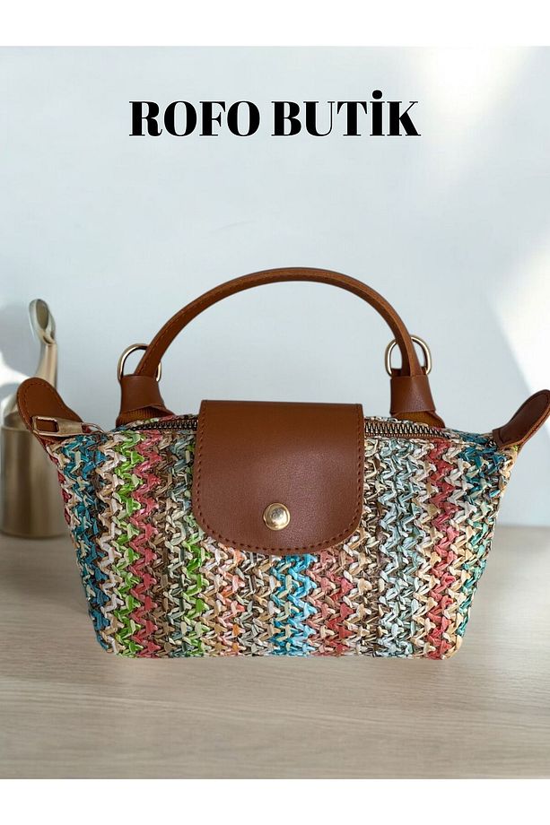 Rofo Butik Mini Champ Model Hasır El Ve Omuz Çantası - 3