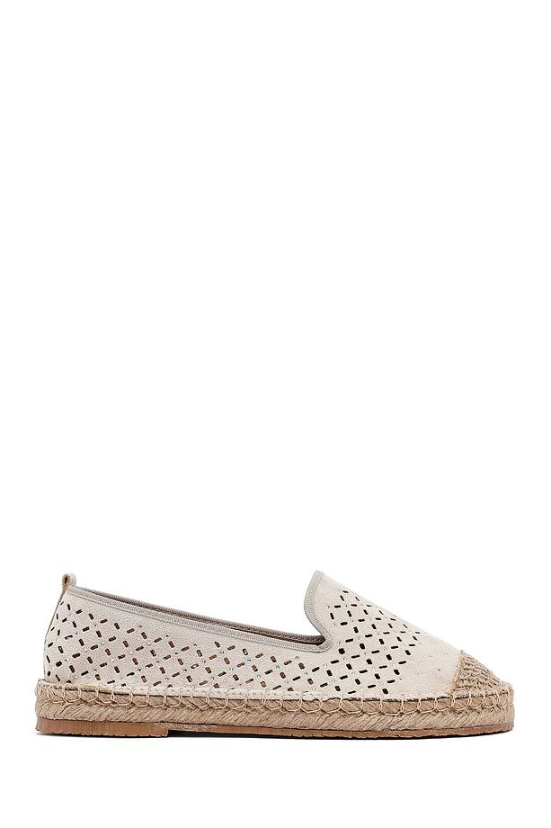 Kadın Bej Fileli Süet Espadril 25SFE402710 - 1