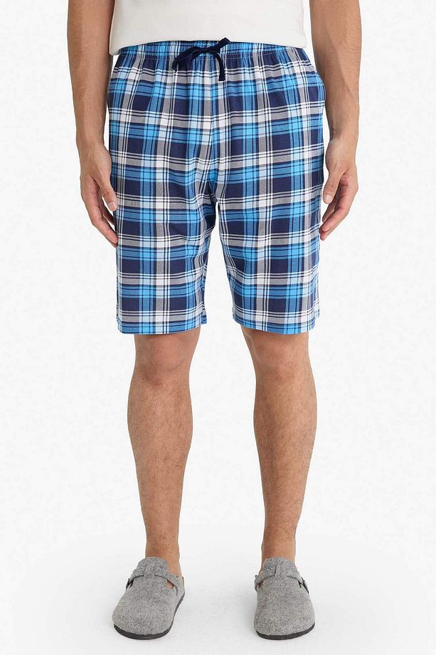 Regular Fit Kareli Cepli Şort Pijama Altı E7190AX25HS - 1