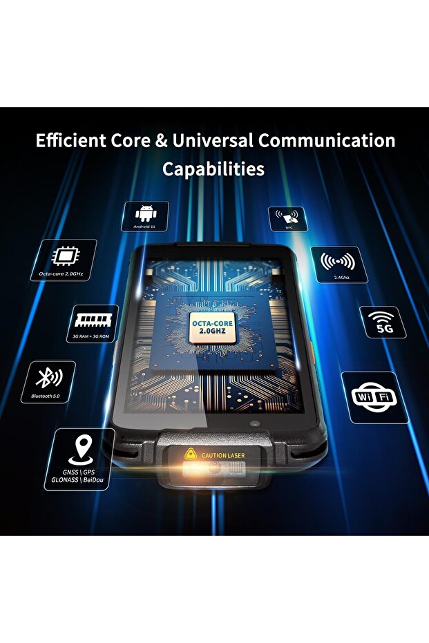 Android 11 Handheld Barcode Scanner Mobile Computer, Q700 Portable PDA 1D 2D Bar Code Reader W - 3