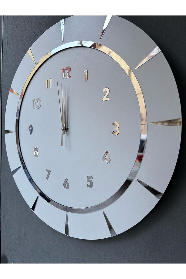 Dekoratif Ahşap Duvar Saati Lüks Duvar Dekoru Sessiz Mekanizma Modern Saat Ahşap Saat Wall Clock - 6