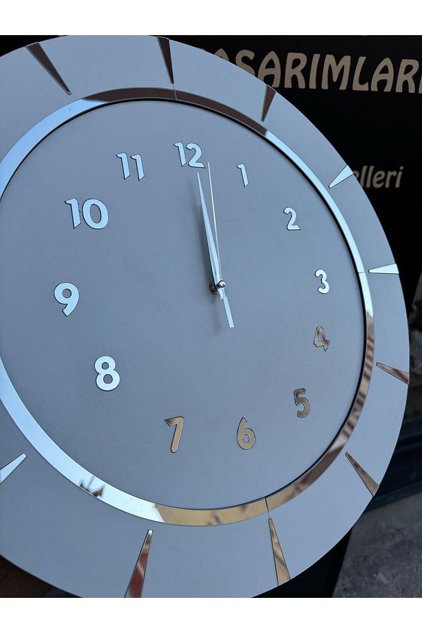 Dekoratif Ahşap Duvar Saati Lüks Duvar Dekoru Sessiz Mekanizma Modern Saat Ahşap Saat Wall Clock - 4
