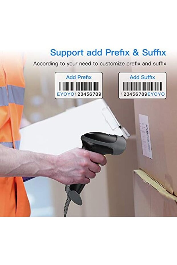 ماسح باركود محمول ثنائي الأبعاد بمنفذ USB، ماسح باركود سلكي أوتوماتيكي، مصفوفة بيانات PDF417، باركود R - 7
