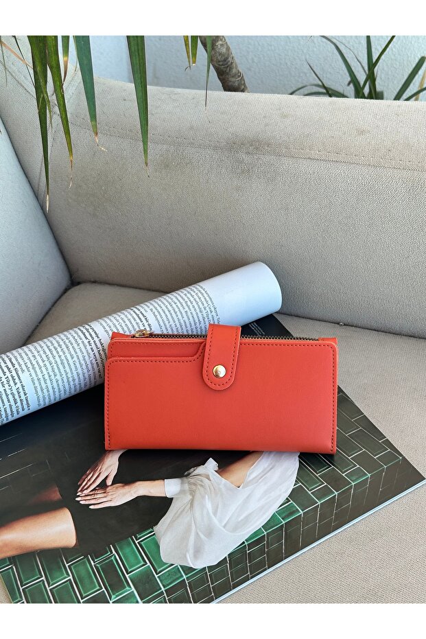 Turuncu kadın cüzdan - 2