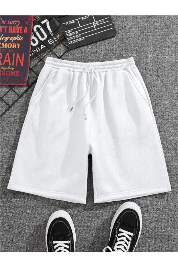 Unisex Women's/Men's Solid Color Short Combed Cotton Shorts
