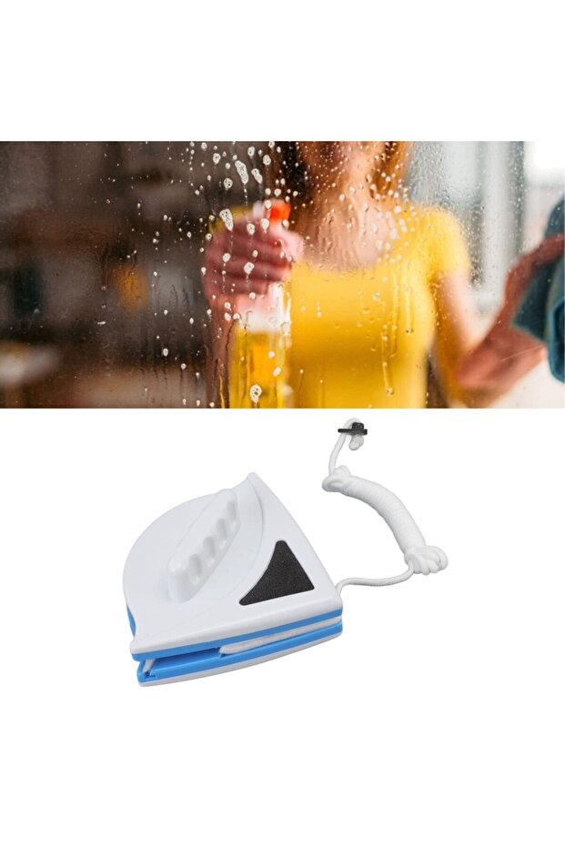 فرشاة تنظيف مغناطيسية للنوافذ بتصميم مثلث عملي - 2