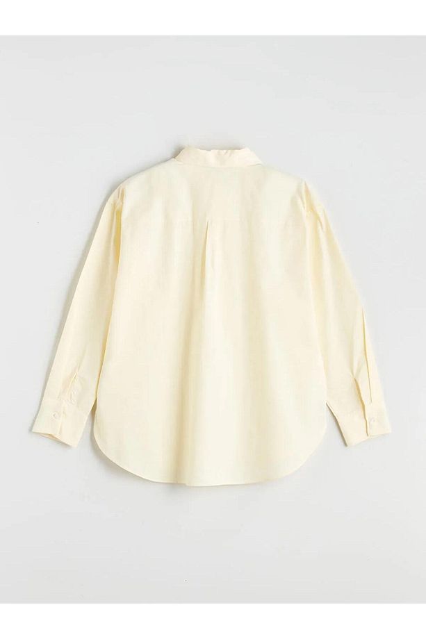 XSIDE Sari Oversize Poplin Kadın Gömlek (S5) - 6