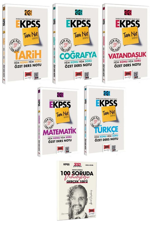 2026 E-KPSS Tüm Dersler Hem Konu Hem Soru Özet Ders Notları+Hediye 100 Soruda Vatandaşlık - 1