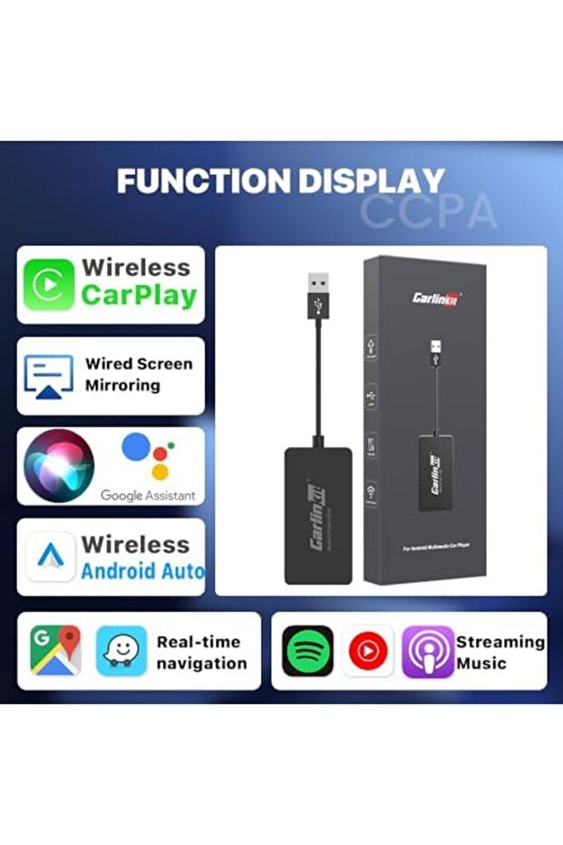 Adapter for Aftermarket Android Head Unit - CCPA CarPlay & Android Auto 2-in-1 Dongle - 4