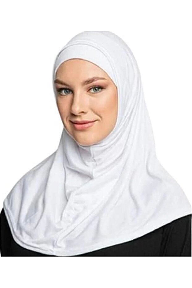 Two-piece cotton hijab headscarf with hijab cap