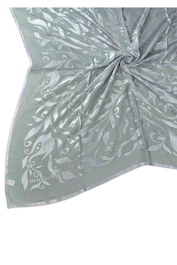 Eșarfe egiptene Eșarfă Devore cu model de flori - 1