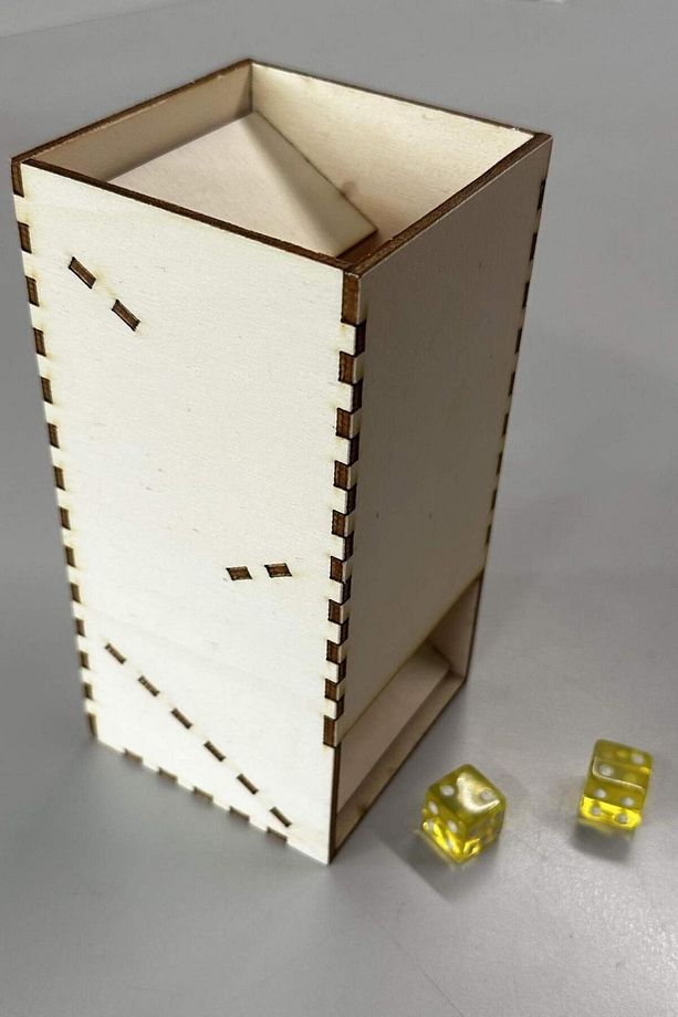 Ahşap Zar Kulesi Zar Atma Aparatı Tavla İçin Zar Atma Kulesi (ZAR HARİÇ) Dice Tower - 1