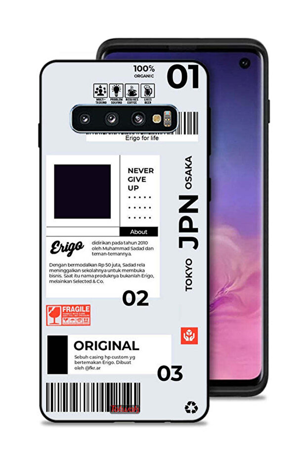 غطاء حماية لهاتف Samsung Galaxy S10 - ملصق ياباني