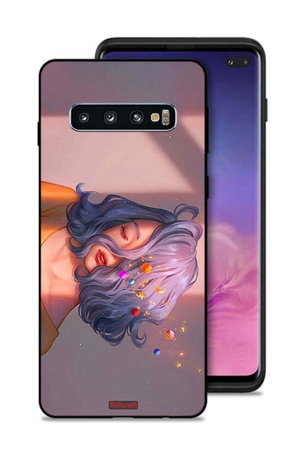 Samsung Galaxy S10 Plus Protective Case Cover Girl And Space Art