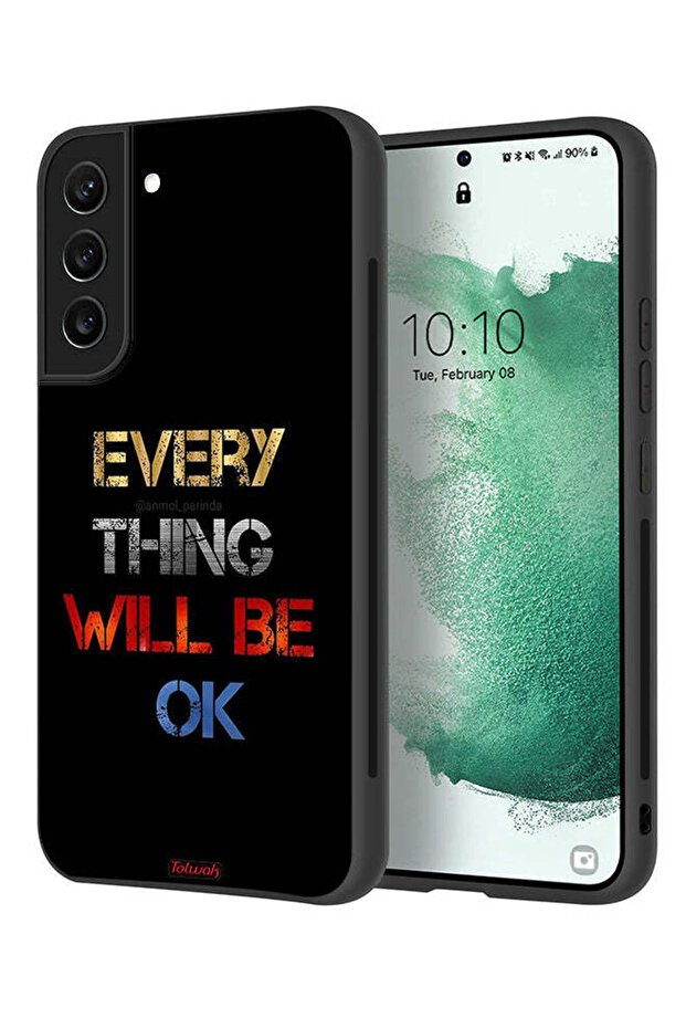 غطاء حماية لهاتف Samsung Galaxy S22 Plus 5G كل شيء سيكون على ما يرام