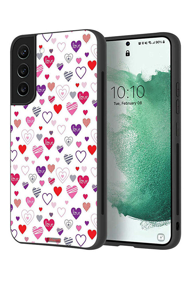 Samsung Galaxy S21 Plus 5G Protective Case Cover Hearts Doodle