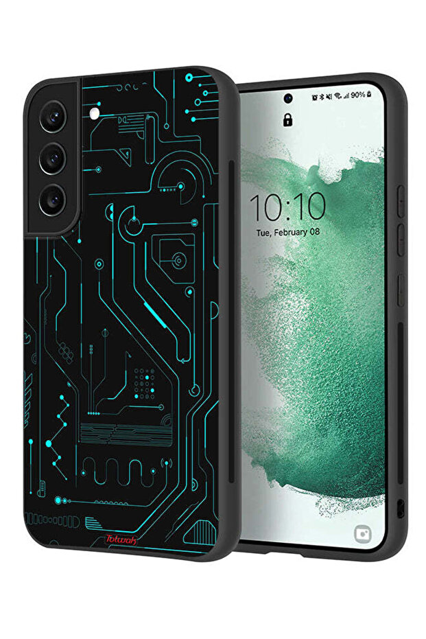 Samsung Galaxy S22 Plus 5G Protective Case Cover Digital Art Circuits Minimalism Multiple Display