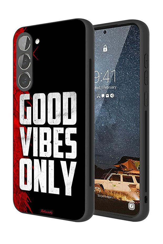 Samsung Galaxy S23 Plus 5G Protective Case Cover Good Vibes Only