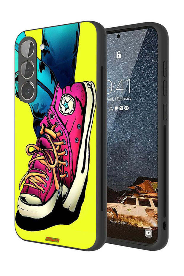 Samsung Galaxy S23 Plus 5G Protective Case Cover Canva Shoes Art