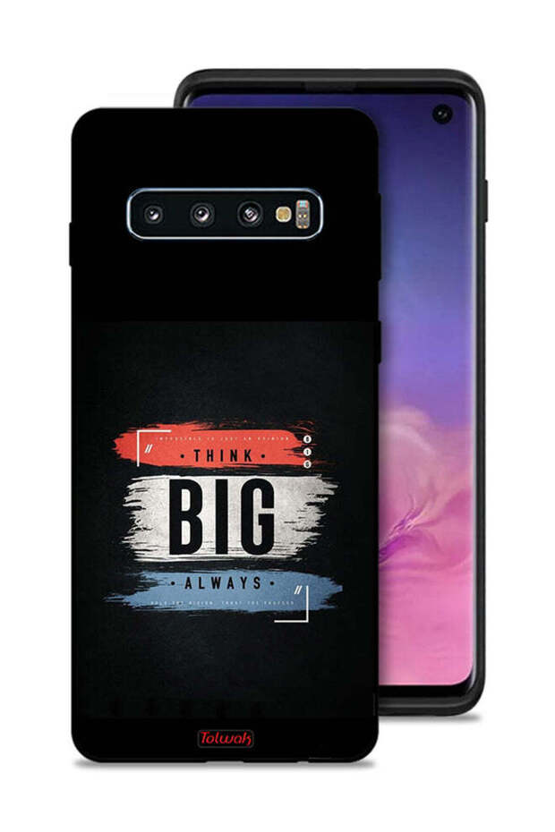 غطاء حماية لهاتف Samsung Galaxy S10 - فكر دائمًا بشكل كبير