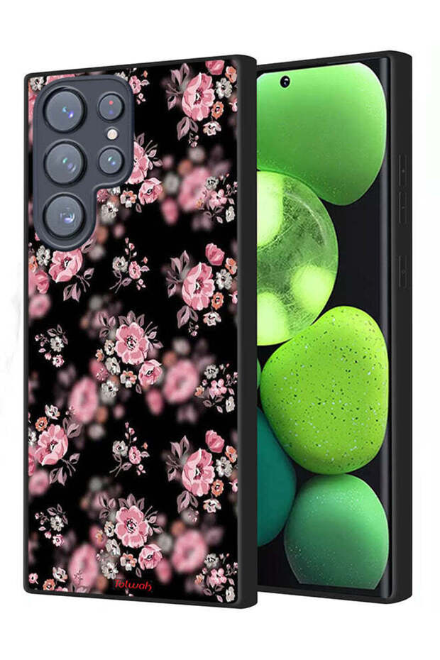 Samsung Galaxy S22 Ultra 5G Protective Case Cover Portrait Flowers Pattern