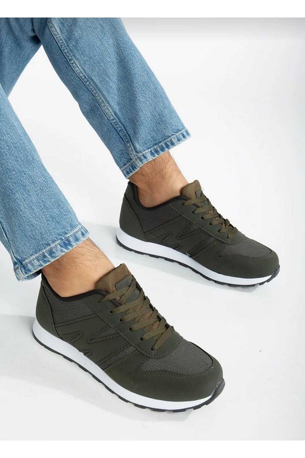 Erkek Bağcıklı Günlük Konforlu Rahat Hafif Yumuşak Taban Fileli Sneaker Spor Ayakkabı - 3