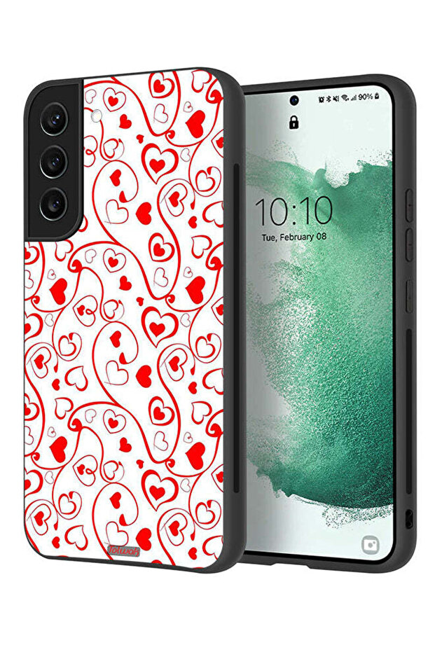 Samsung Galaxy S22 Plus 5G Protective Case Cover Hearts Pattern