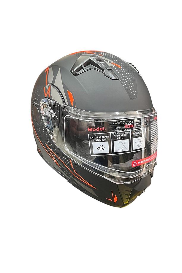 MOTOTEZ ÇENE AÇILIR MOTOSİKLET KASKI JİEKAİ JK906-1 - 1