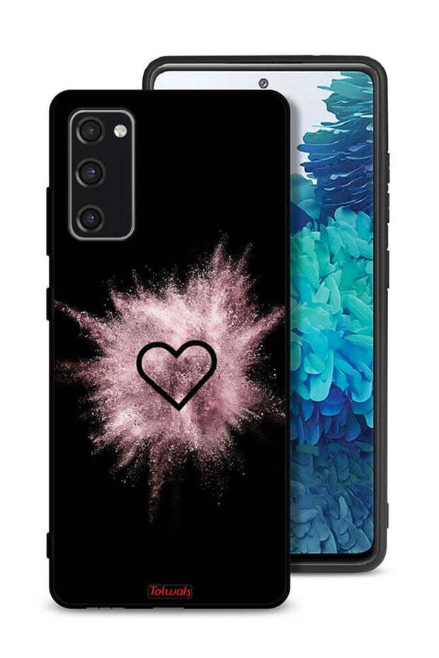 Samsung Galaxy S20 FE Protective Case Cover Heart On Glitters