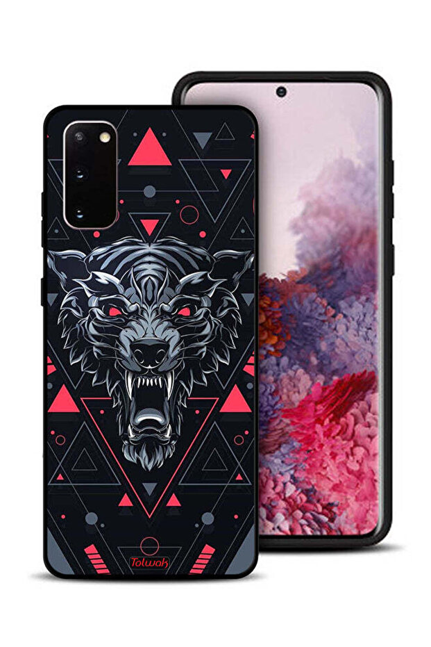 Samsung Galaxy S20 Protective Case Cover Scrolling Wolf
