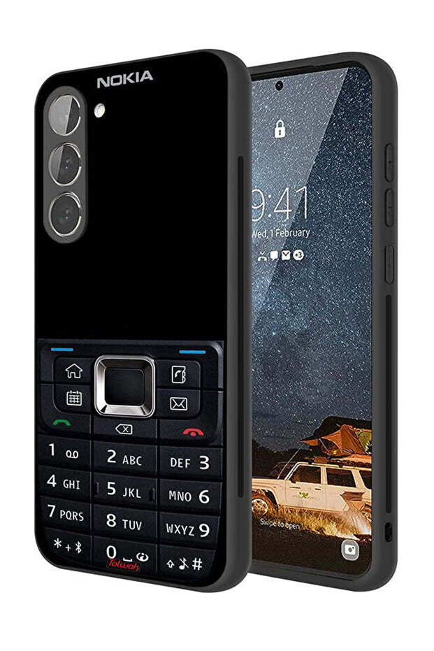 غطاء حماية لهاتف Samsung Galaxy S23 5G بنمط هاتف قديم